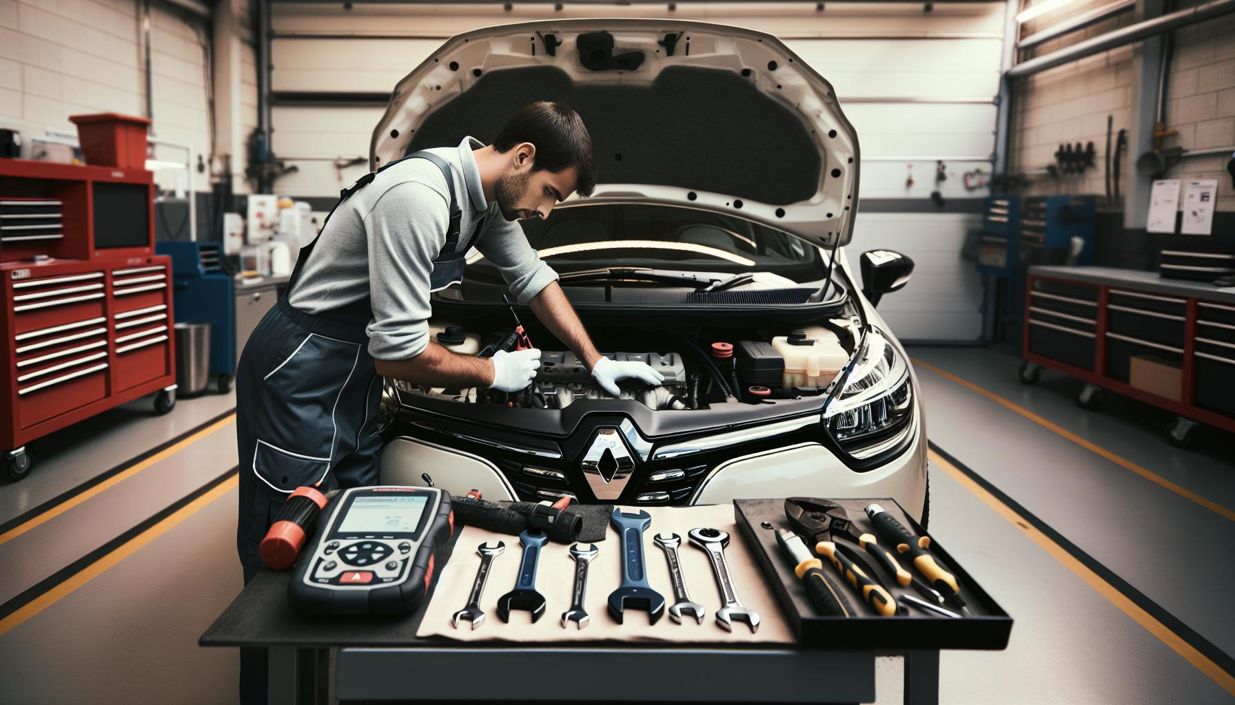 Antipatinado Activado No Arranca Renault Clio: Solución 3 Revisar el Sistema de Inyección del Renault Clio (AI Generated Image)