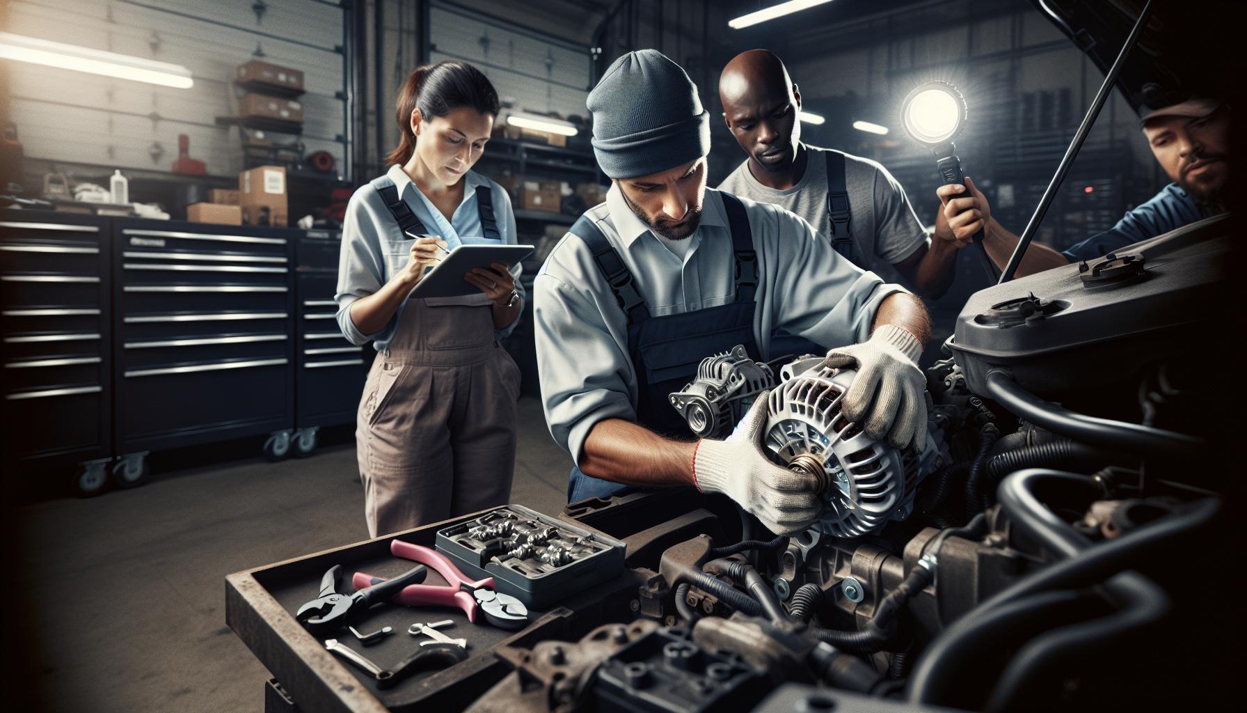 Cómo instalar el nuevo alternador correctamente