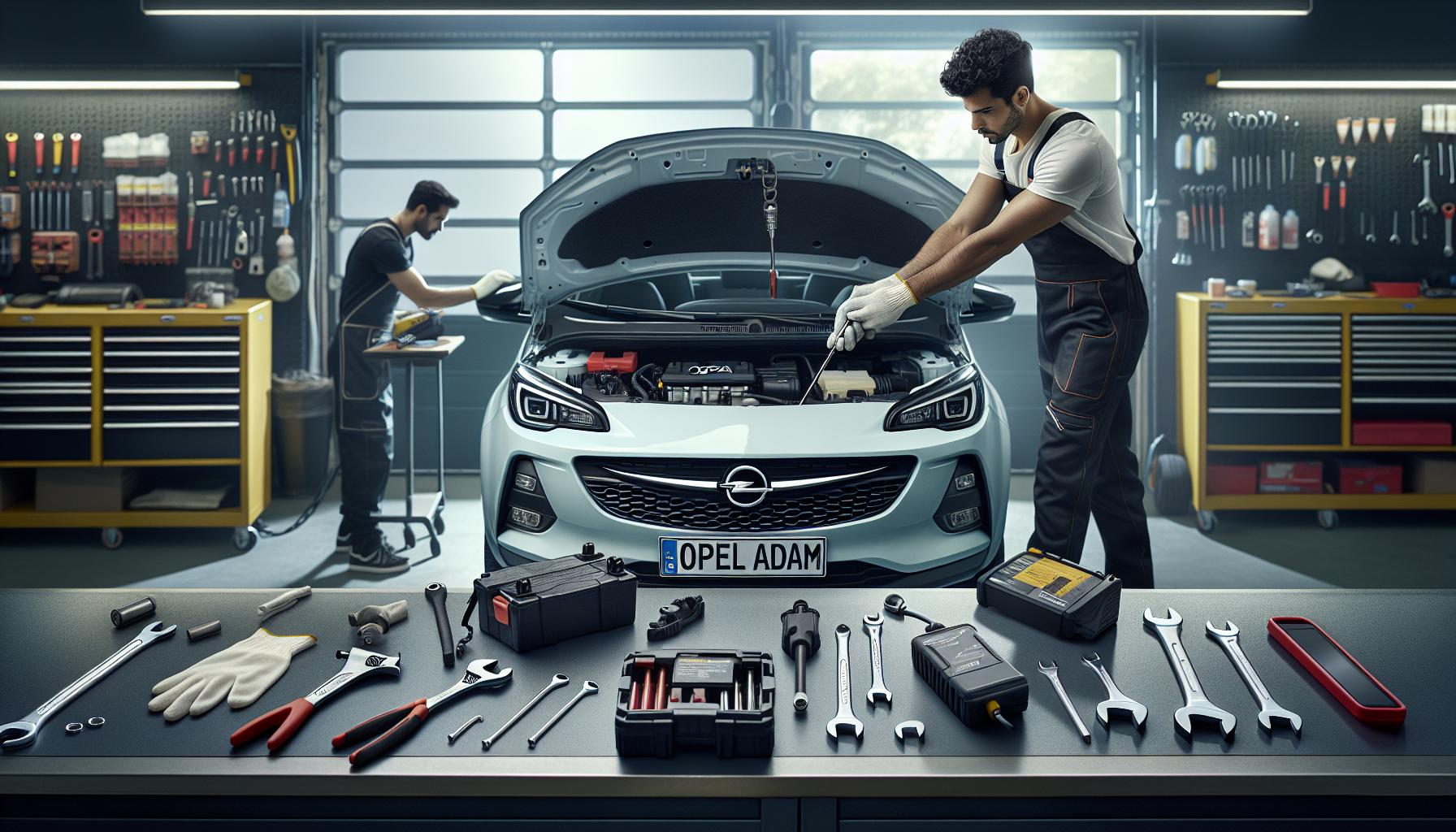 Cambiar la Batería del Opel Adam: Herramientas Necesarias