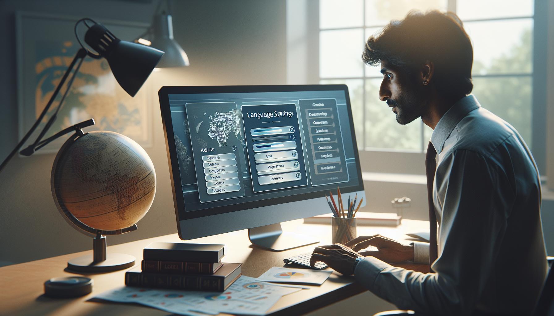 Pasos previos para ajustar el sistema de idioma