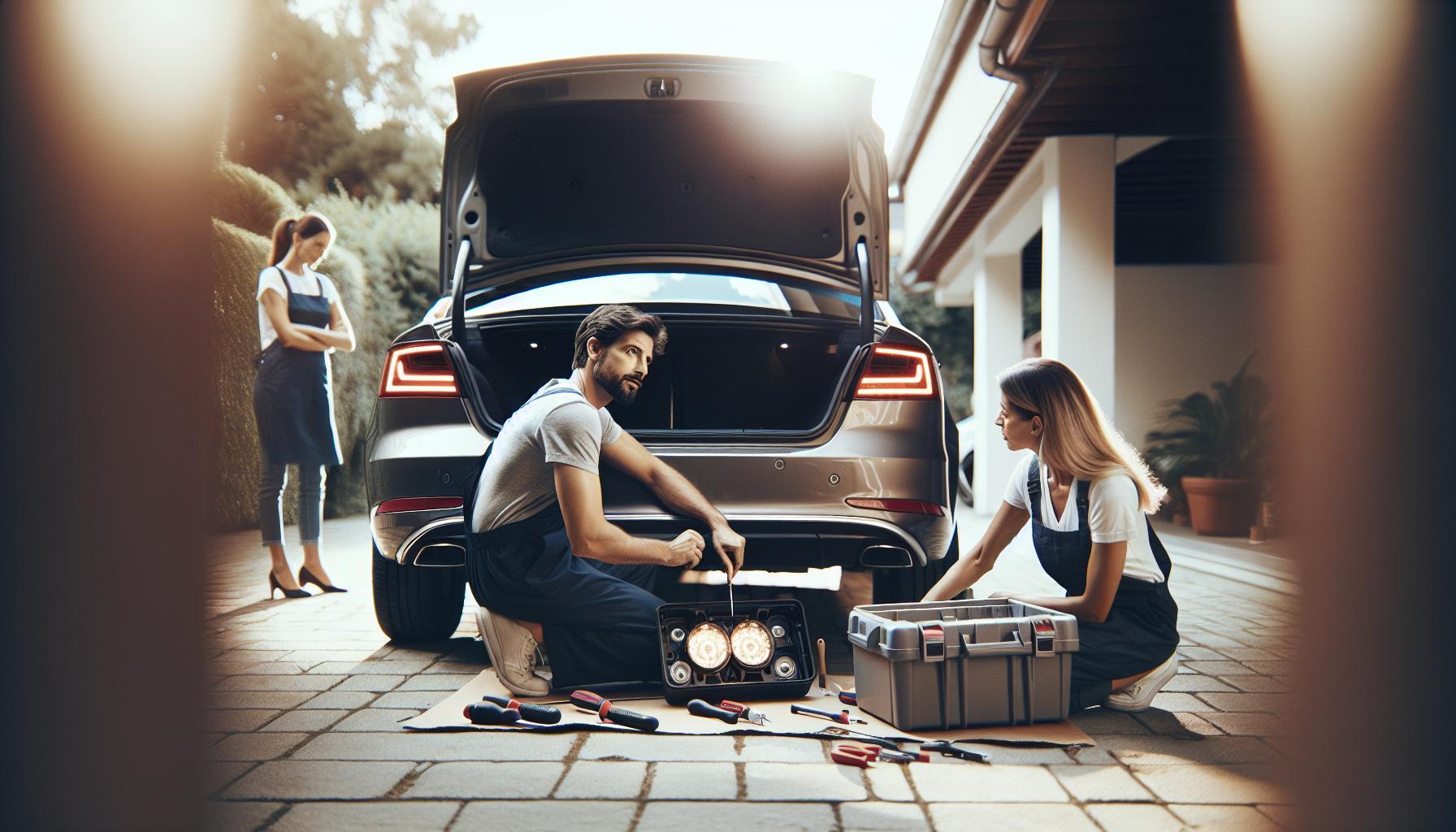Preparación para Cambiar la Luz de Freno