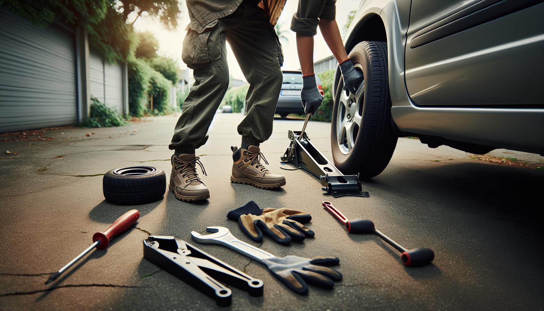 Preparativos previos al cambio de neumáticos