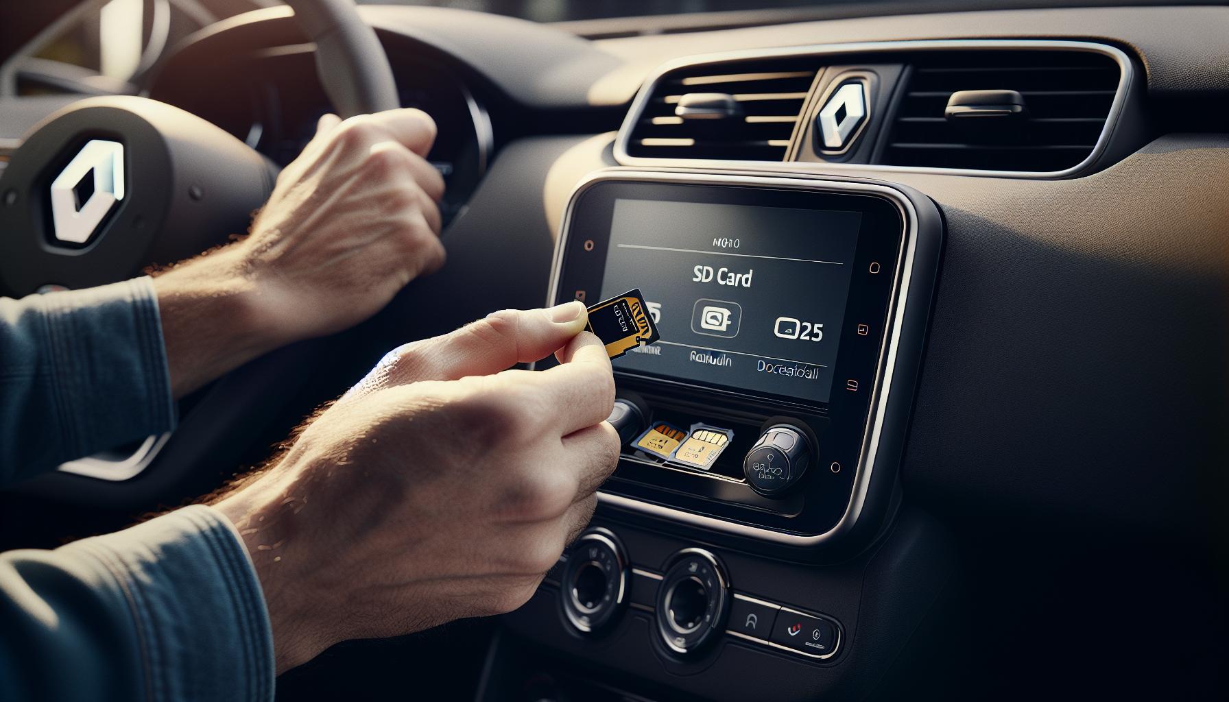 Instalación de la tarjeta SD en Renault: guía visual