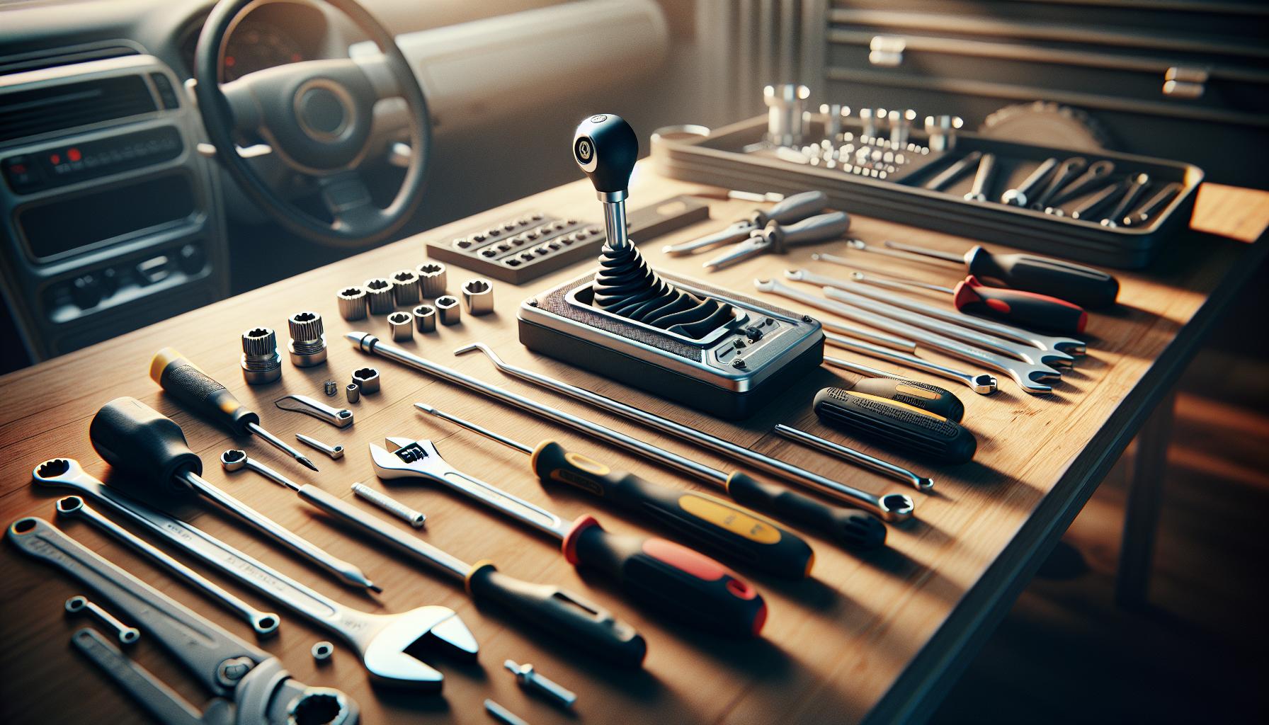 Herramientas necesarias para desmontar la palanca de cambio