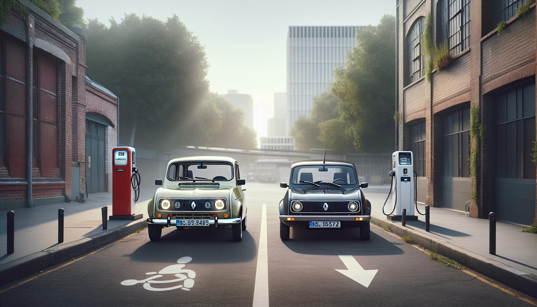 Comparación del Renault 4 eléctrico con su predecesor